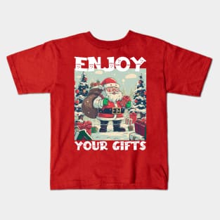 Christmas, Enjoy Your Gifts Kids T-Shirt